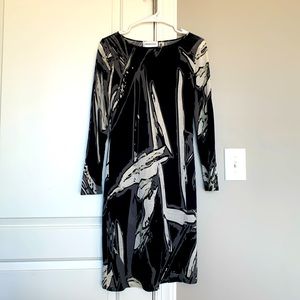 Emilio Pucci abstract dress grey black off white size 6/8